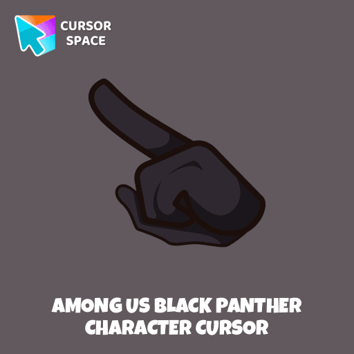 Among Us Black Panther Character cursor arrow cursor